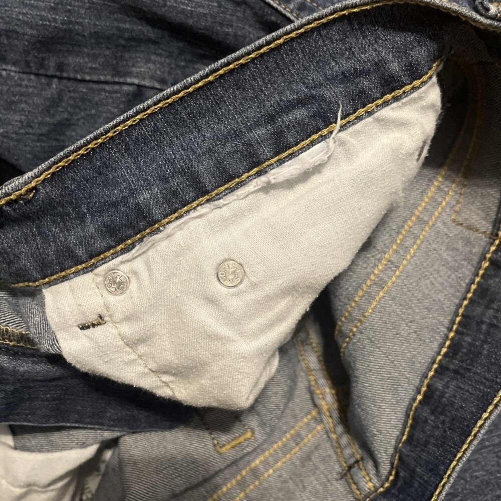 Men's Levis 505 Regular Fit Denim Jeans SZ 36x34 Blue Stretch Modern Red Tab - Picture 8 of 12